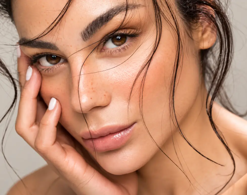 Close-up of smooth, healthy skin